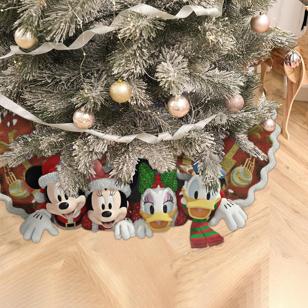 Merry Christmas - Personalized Mouse Shaped Tree Skirt