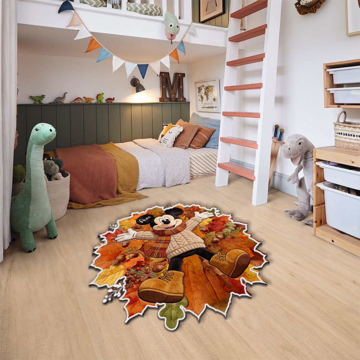 Fall Vibes - Personalized Mouse Non-Slip Tufted Rug