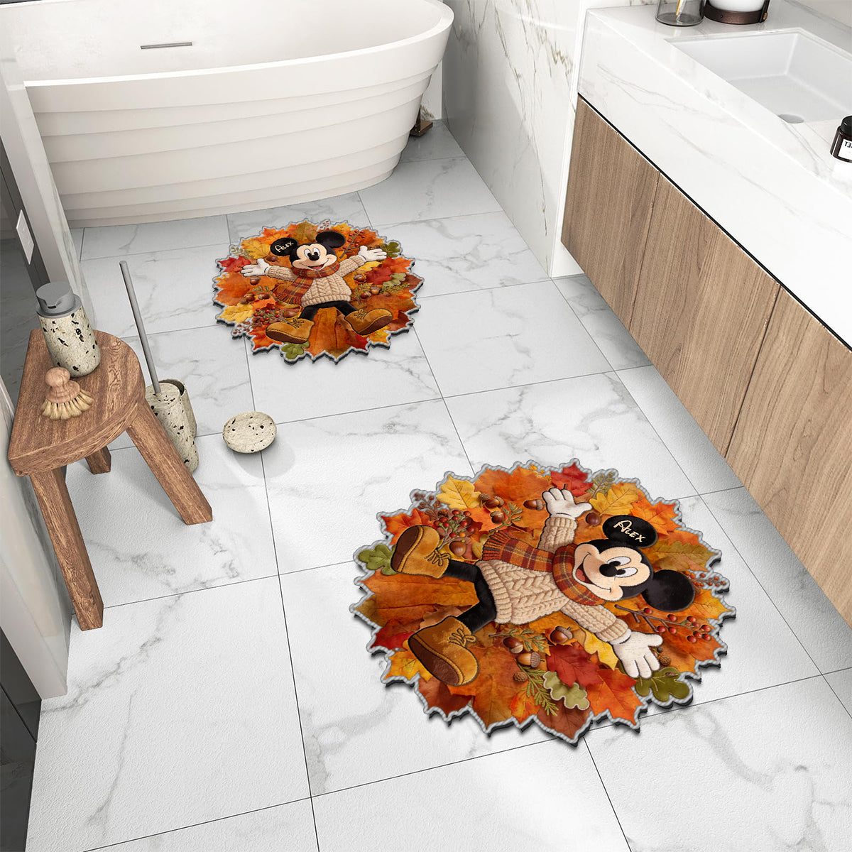 Fall Vibes - Personalized Mouse Non-Slip Tufted Rug