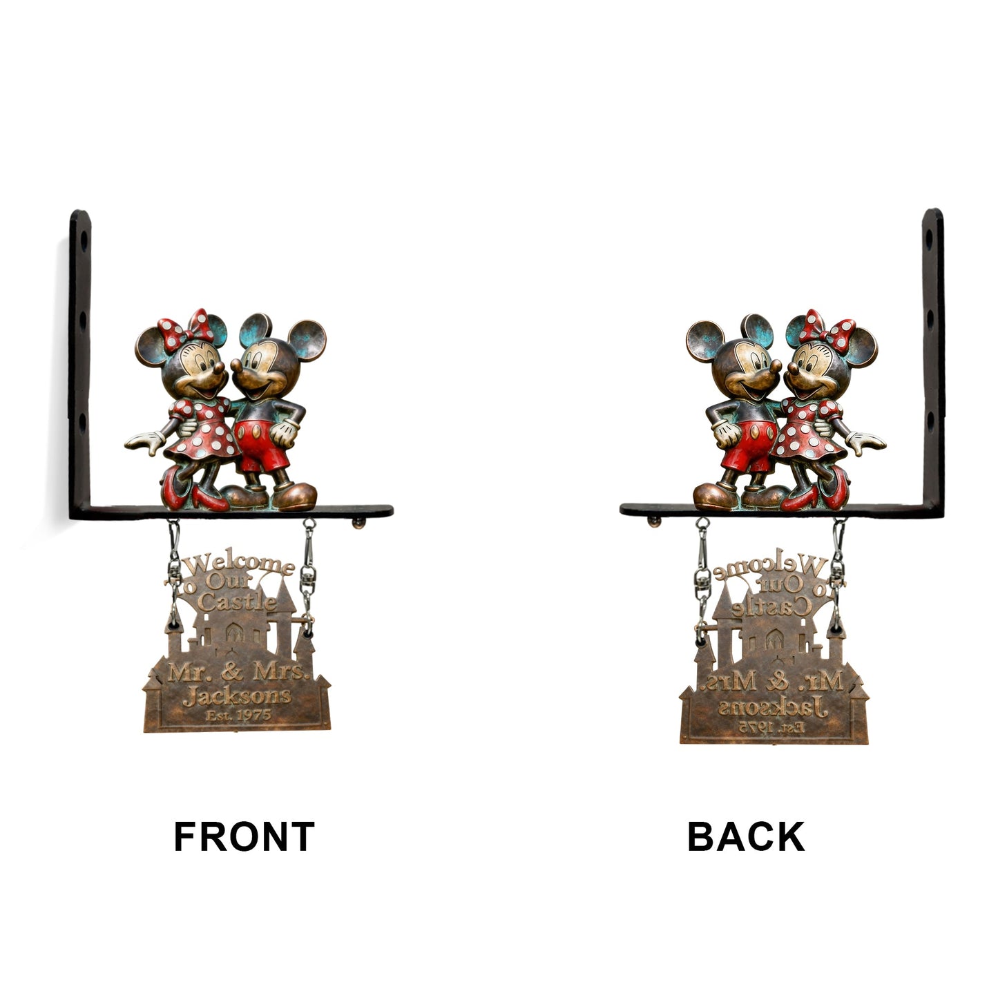 Welcome To Our Castle - Personalized Mouse Wooden Wall Mount Sign