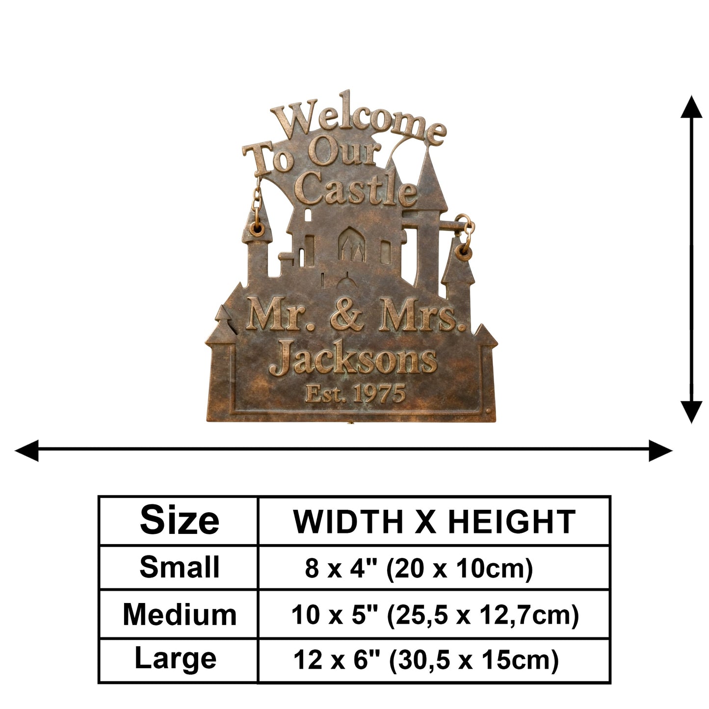Welcome To Our Castle - Personalized Mouse Wooden Wall Mount Sign