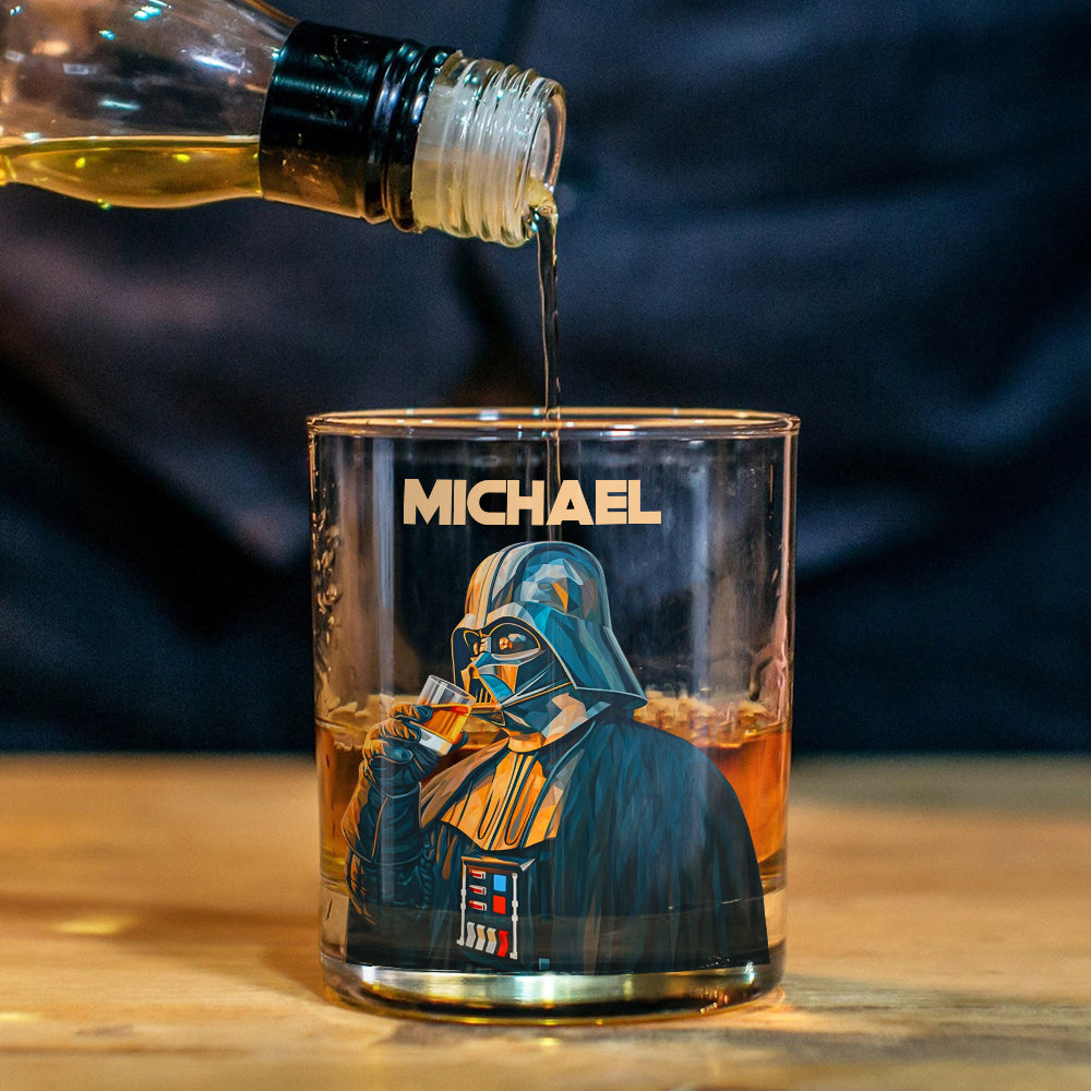 Dark Side - Personalized The Force Whiskey Glass