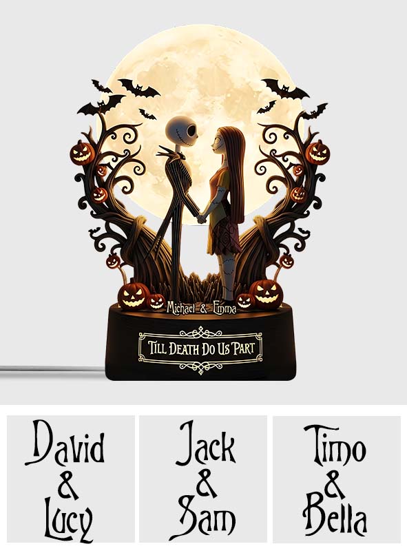 Till Death Do Us Part - Personalized Nightmare Acrylic LED Night Light