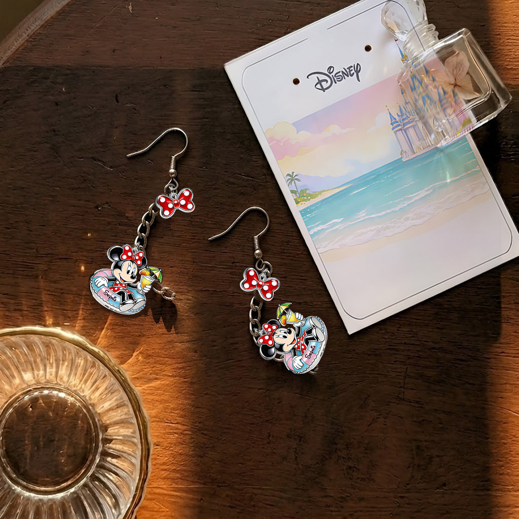 Summer Time - Personalized Mouse Earrings With Card