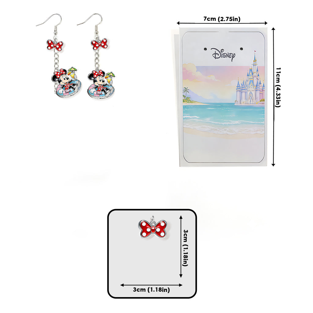 Summer Time - Personalized Mouse Earrings With Card