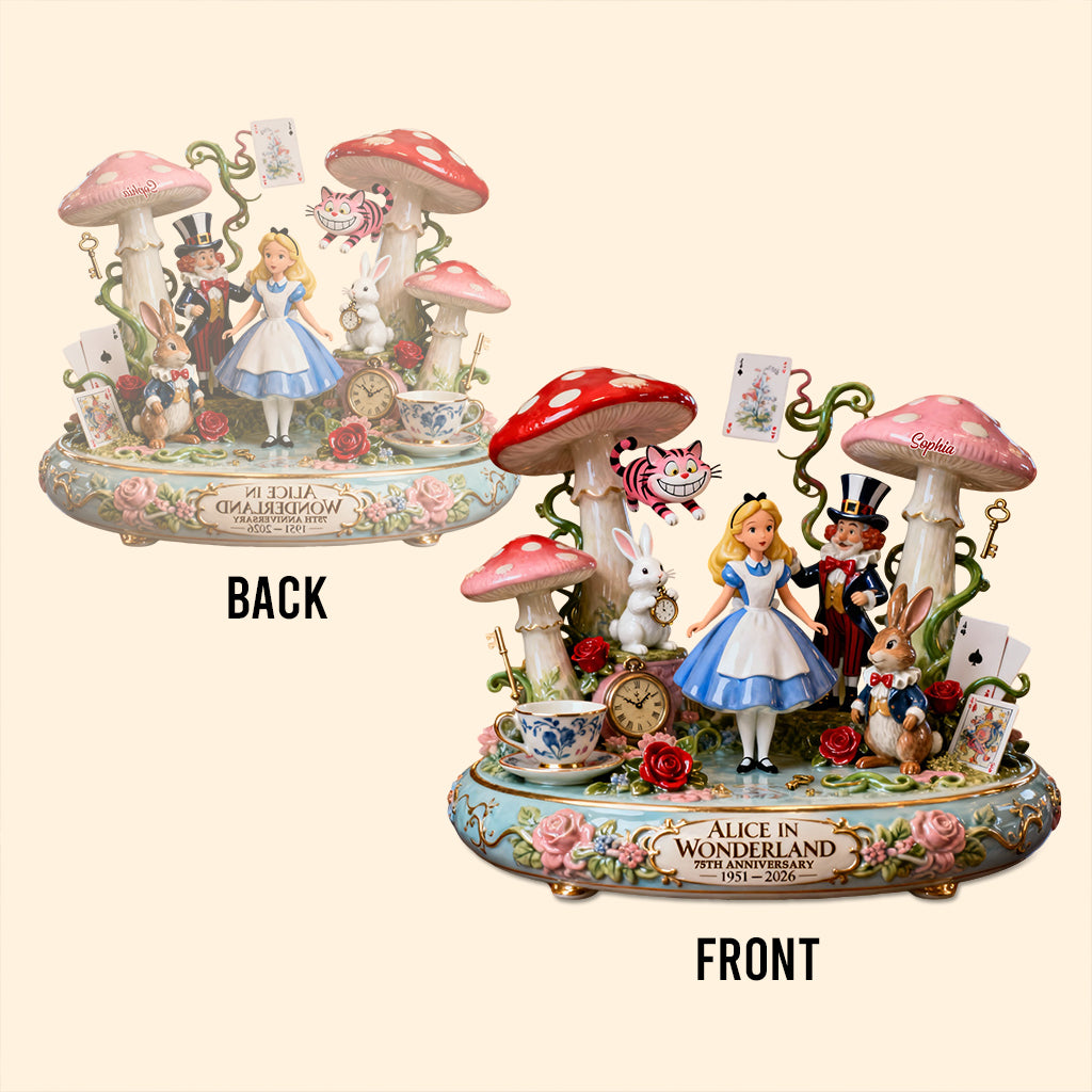 Girl In Magical Land 75th Anniversary - Personalized Wander Girl Custom Shaped Acrylic Plaque