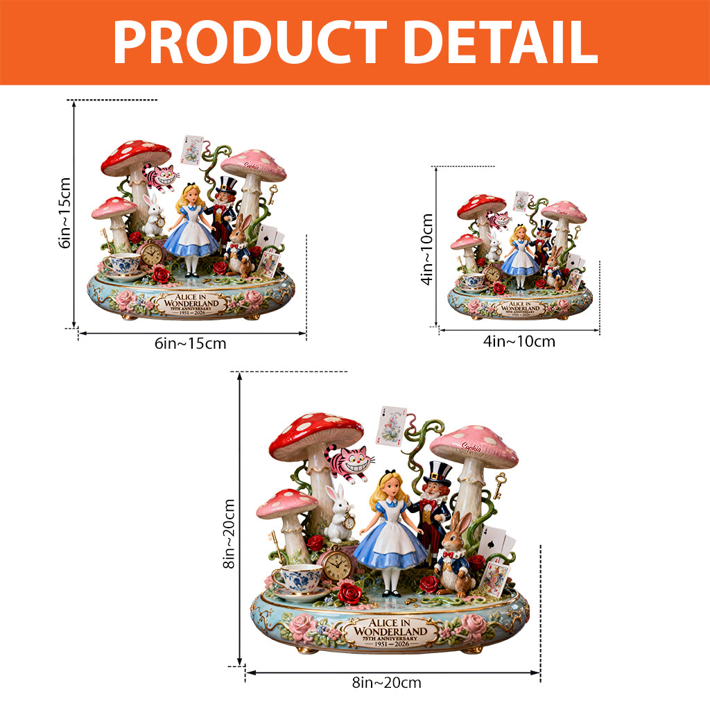 Girl In Magical Land 75th Anniversary - Personalized Wander Girl Custom Shaped Acrylic Plaque