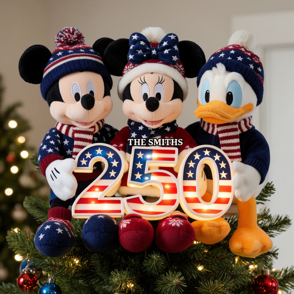 250 Anniversary Magical Friends - Personalized Mouse LED Light Tree Topper