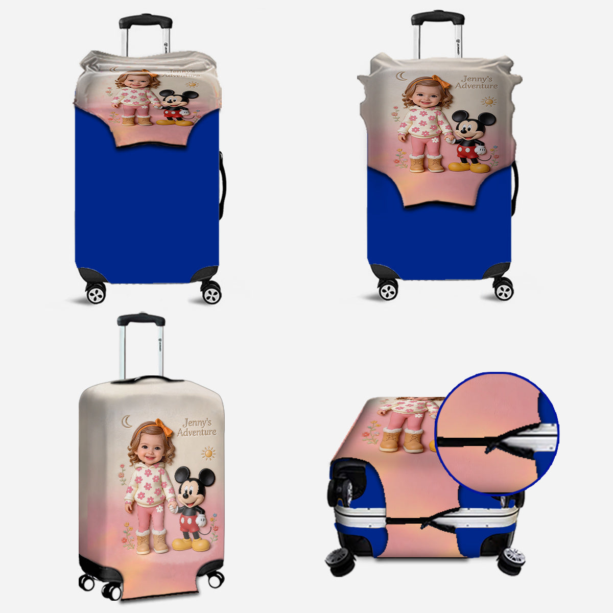 Custom Any Photo & Character, My Adventure - Personalized Mouse Luggage Cover