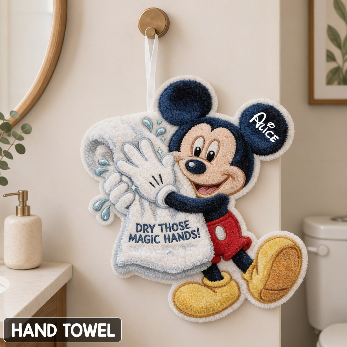 Dry Those Magic Hands - Personalized Mouse Hand Towel