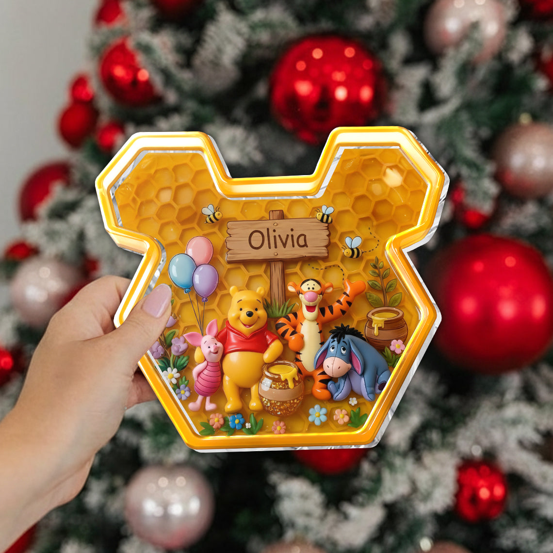 Sweet Honey Forest - Personalized Yellow Bear Catch-All Tray