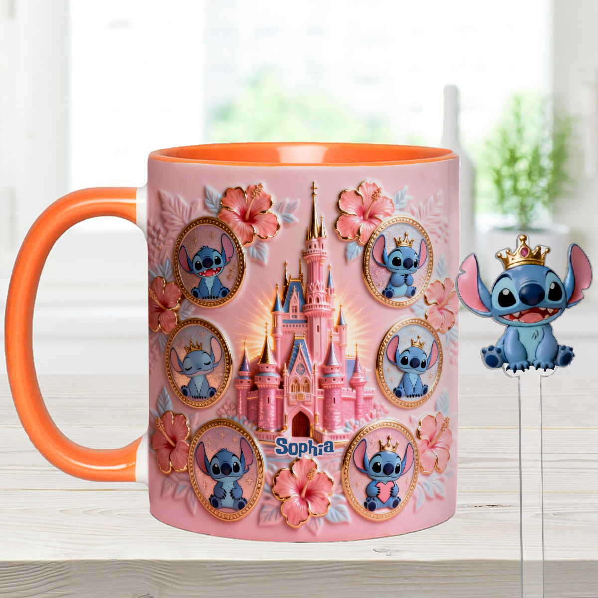 Ohana Means Family - Personalized Ohana Set Accent Mug with Acrylic Stirrers