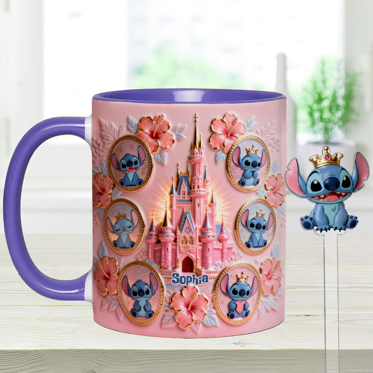 Ohana Means Family - Personalized Ohana Set Accent Mug with Acrylic Stirrers