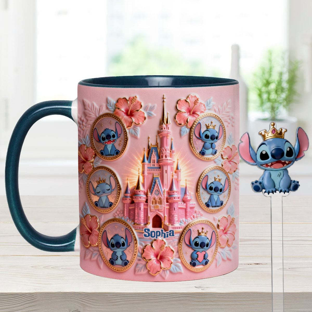 Ohana Means Family - Personalized Ohana Set Accent Mug with Acrylic Stirrers