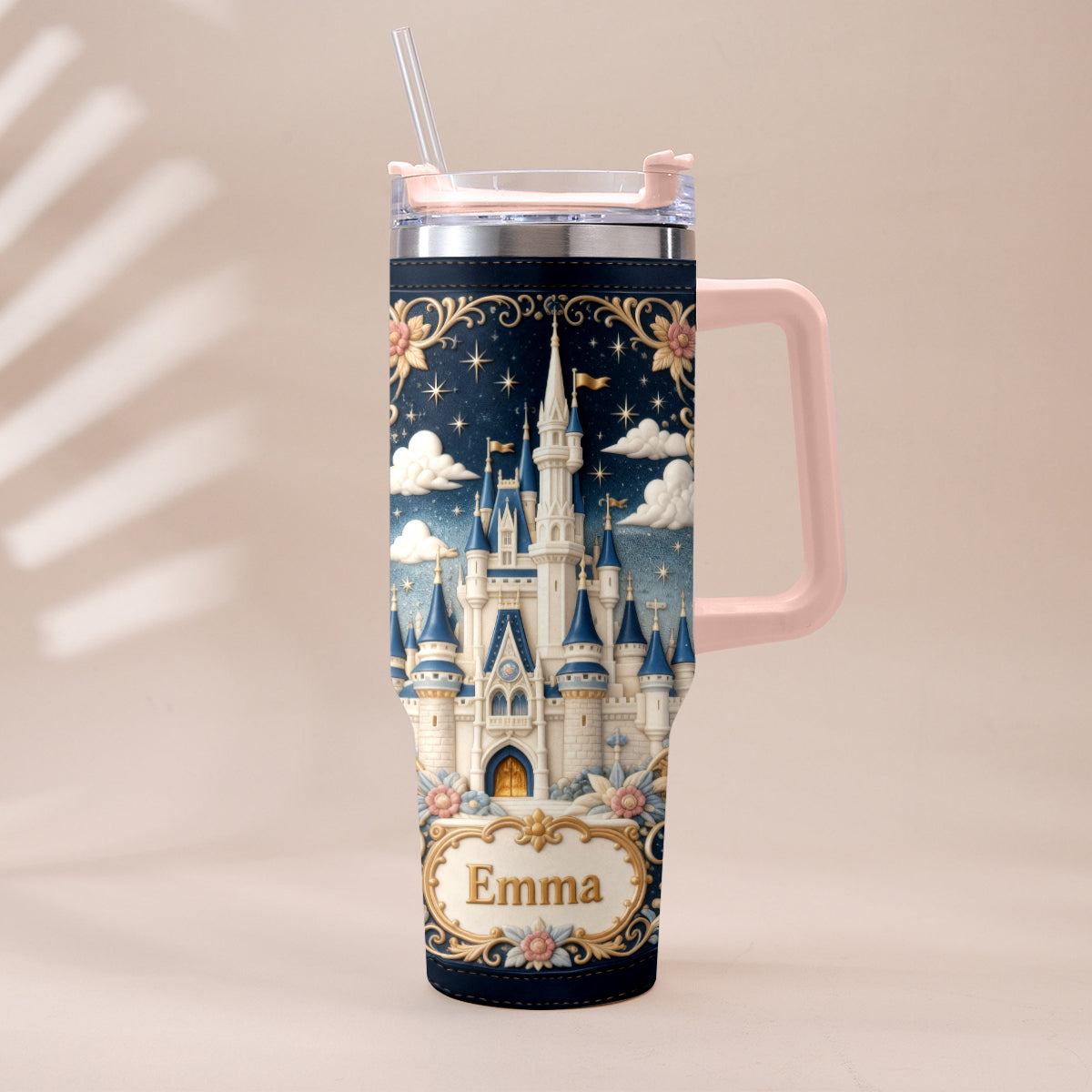 Magic Castle - Personalized Dream Trip Tumbler With Handle