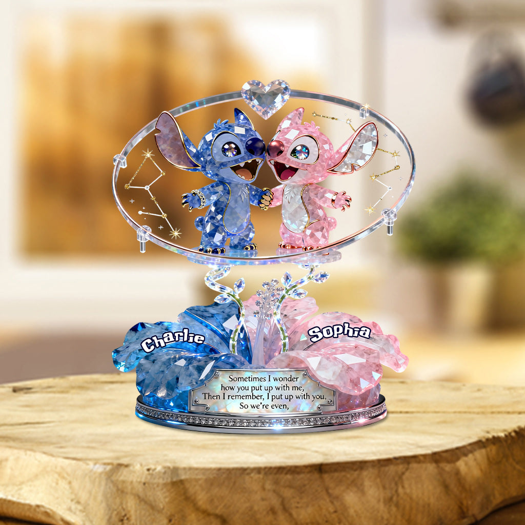 Cute Romantic - Personalized Ohana Custom Shaped Acrylic Plaque