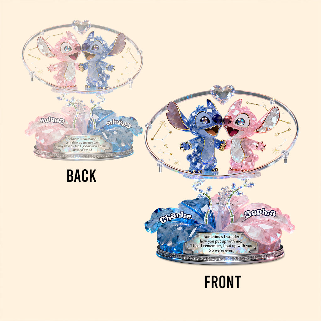 Cute Romantic - Personalized Ohana Custom Shaped Acrylic Plaque