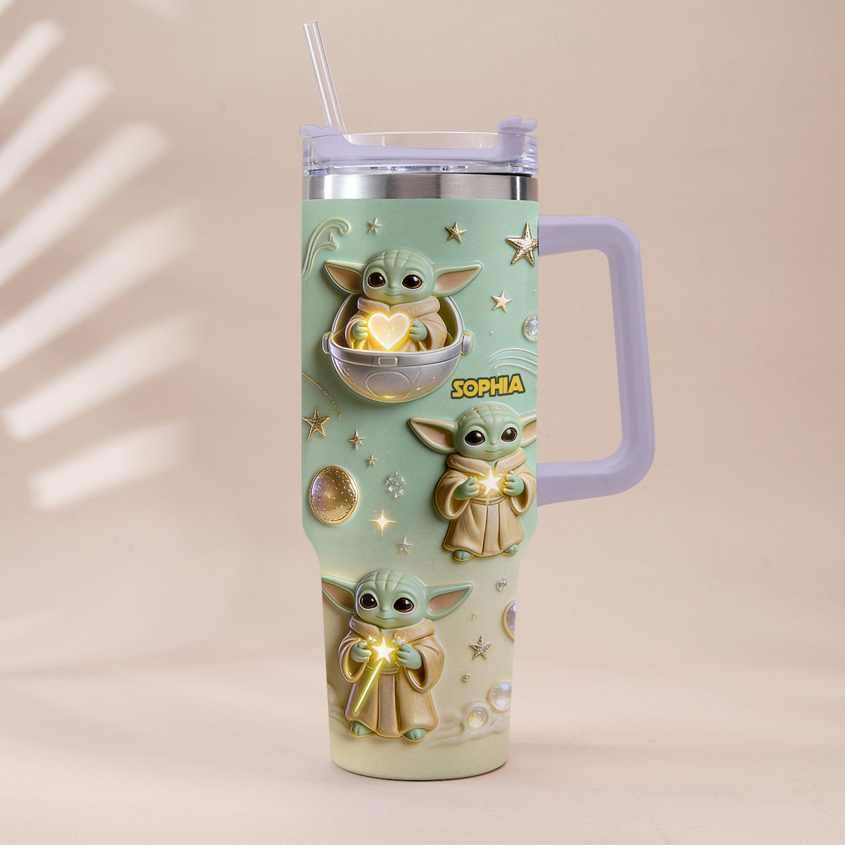 Cute Baby - Personalized The Force Tumbler With Plush Charm