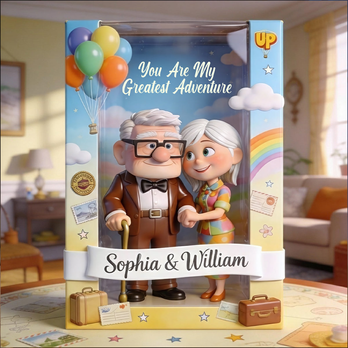 You Are My Greatest Adventure - Personalized Up Movie Couple Custom Shaped Acrylic Plaque