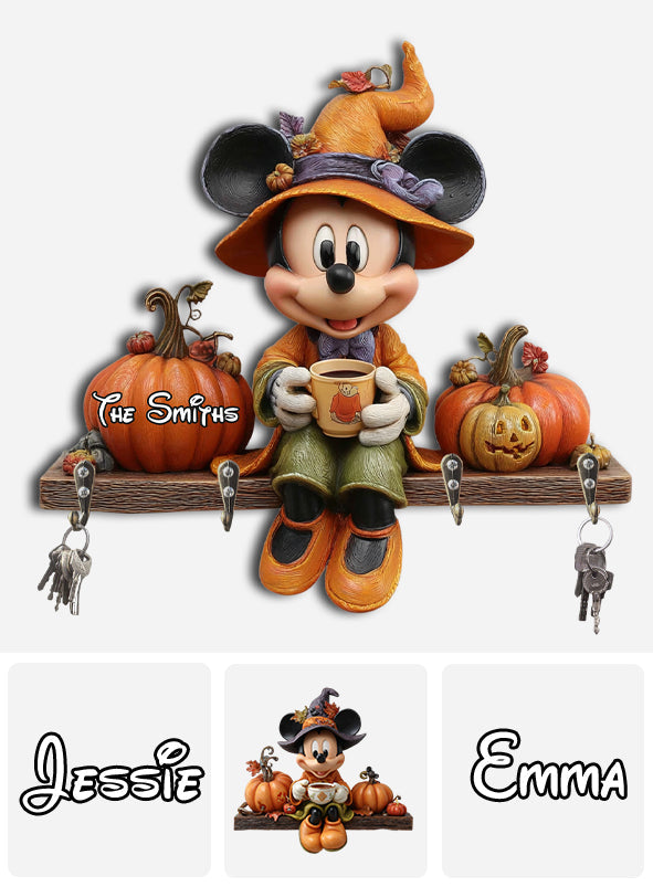 Hello Fall - Personalized Mouse Custom Shaped Key Rack