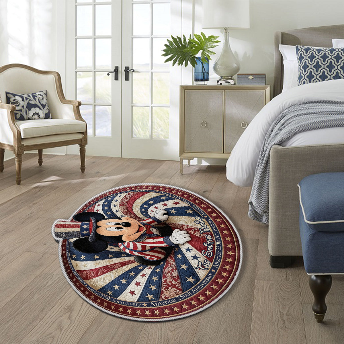 America 250th Anniversary - Personalized Mouse Non-Slip Tufted Rug