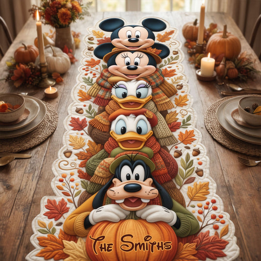 Wonderful Time Of The Year - Personalized Mouse Custom Shape Table Runner
