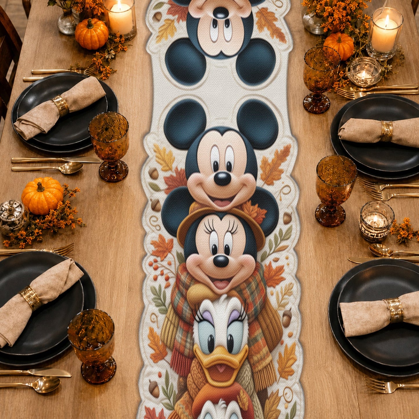 Wonderful Time Of The Year - Personalized Mouse Custom Shape Table Runner
