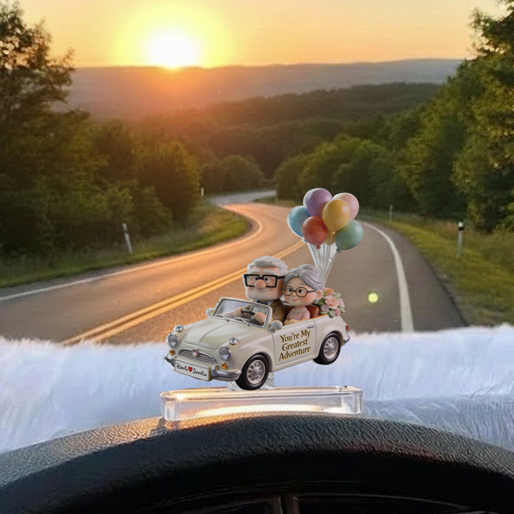 You're Always My Greatest Adventure - Personalized Up Movie Couple Car Dashboard Plaque