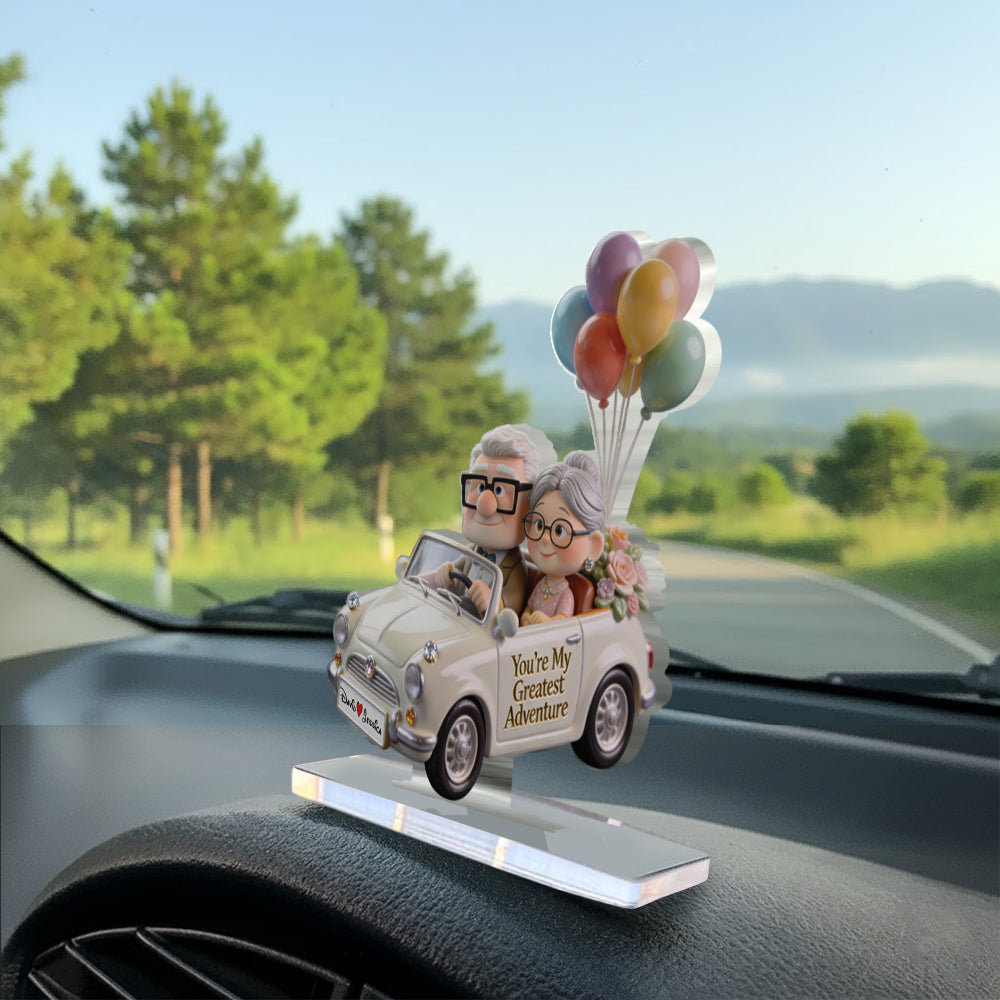 You're Always My Greatest Adventure - Personalized Up Movie Couple Car Dashboard Plaque