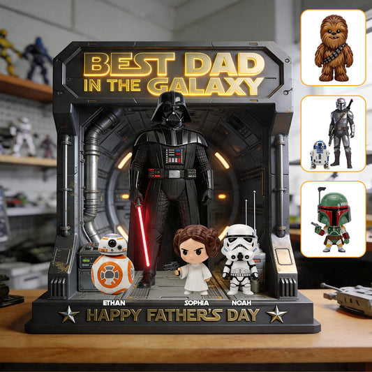 Best Dad In The Galaxy - Personalized The Force Custom Shaped Acrylic Plaque