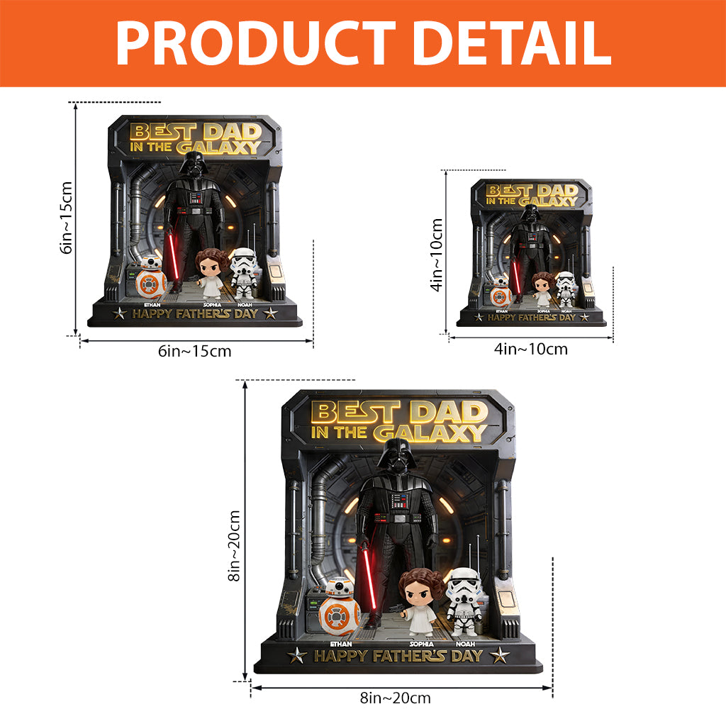 Best Dad In The Galaxy - Personalized The Force Custom Shaped Acrylic Plaque