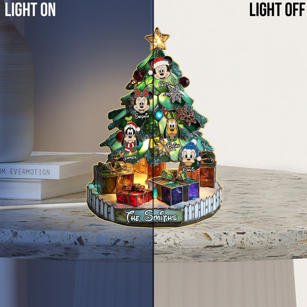 Meaningful Family Gift - Personalized Mouse Acrylic LED Night Light