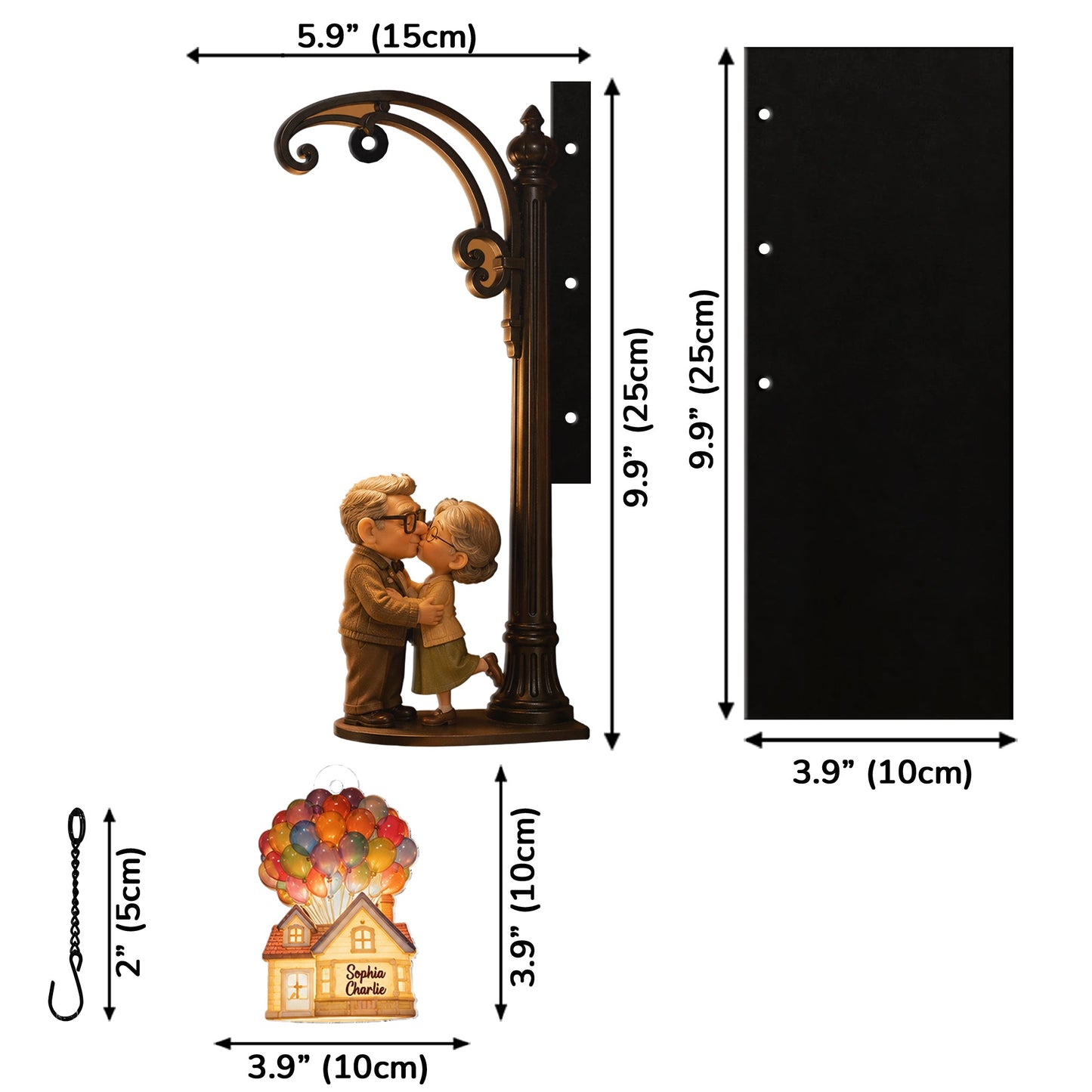 My Greatest Adventure - Personalized Up Movie Couple Bookshelf Lamp