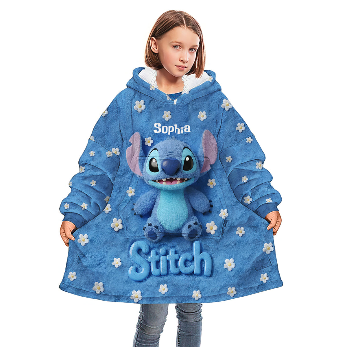 Fluffy Monster Effect - Personalized Ohana Blanket Hoodie