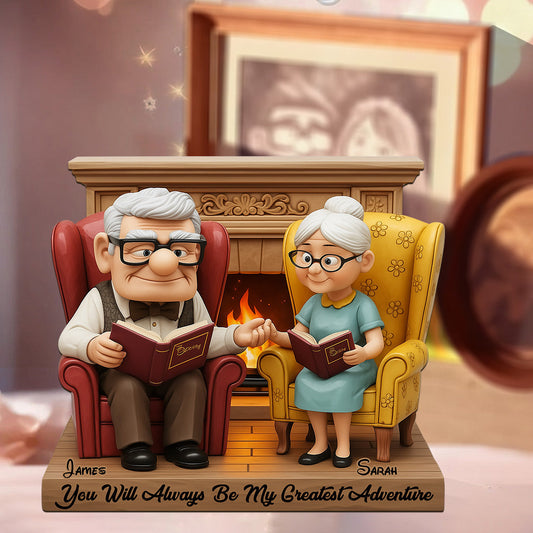 My Greatest Adventure - Personalized Couple Custom Shaped Wood Plaque