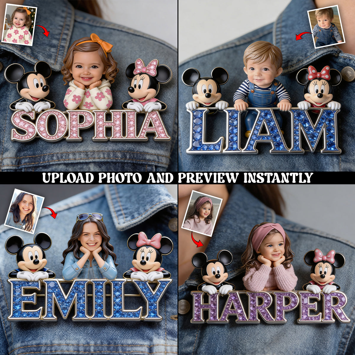Custom Any Photo - Personalized Mouse 3D Embossed Enamel Pin
