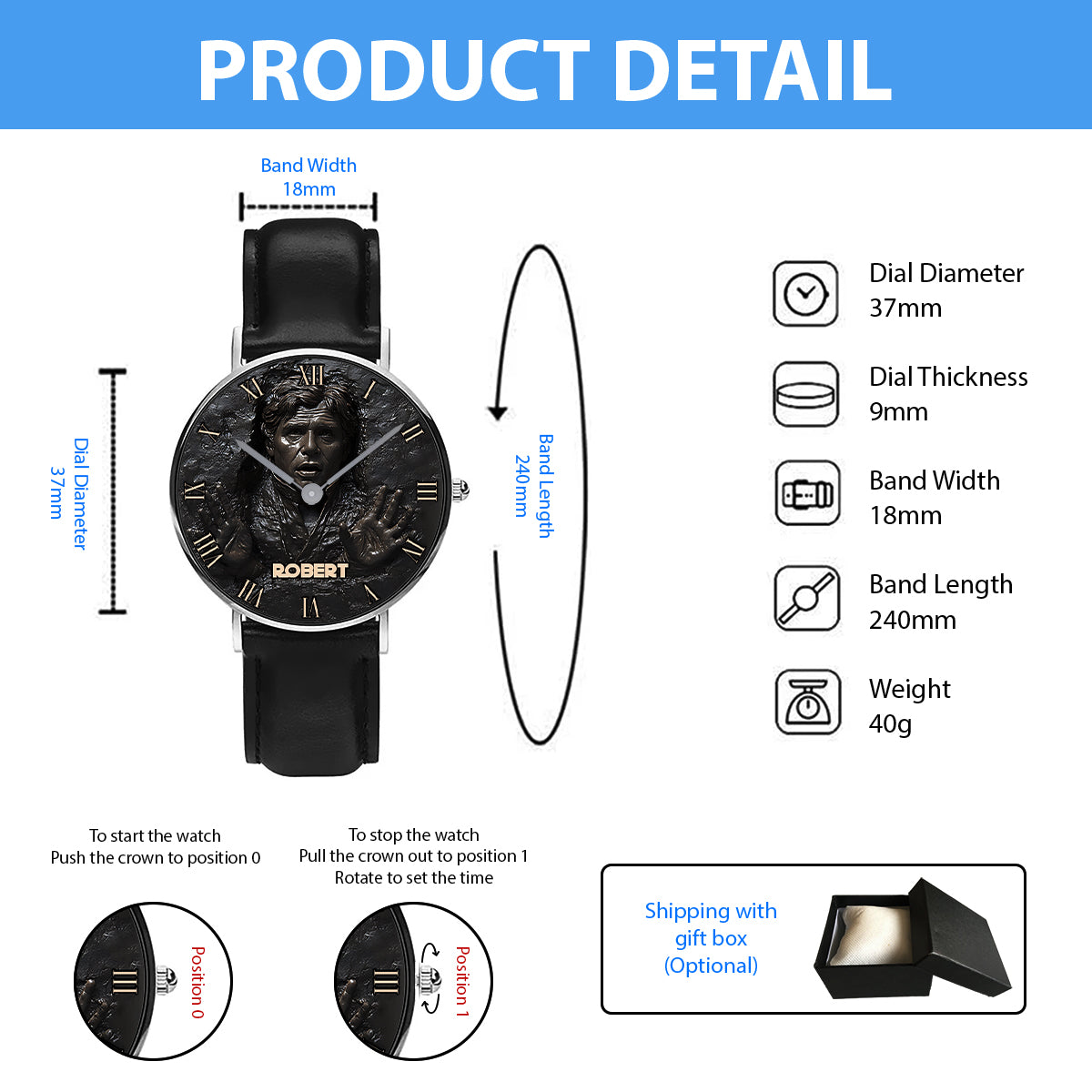 Frozen Timepiece - Personalized The Force Hand Watch