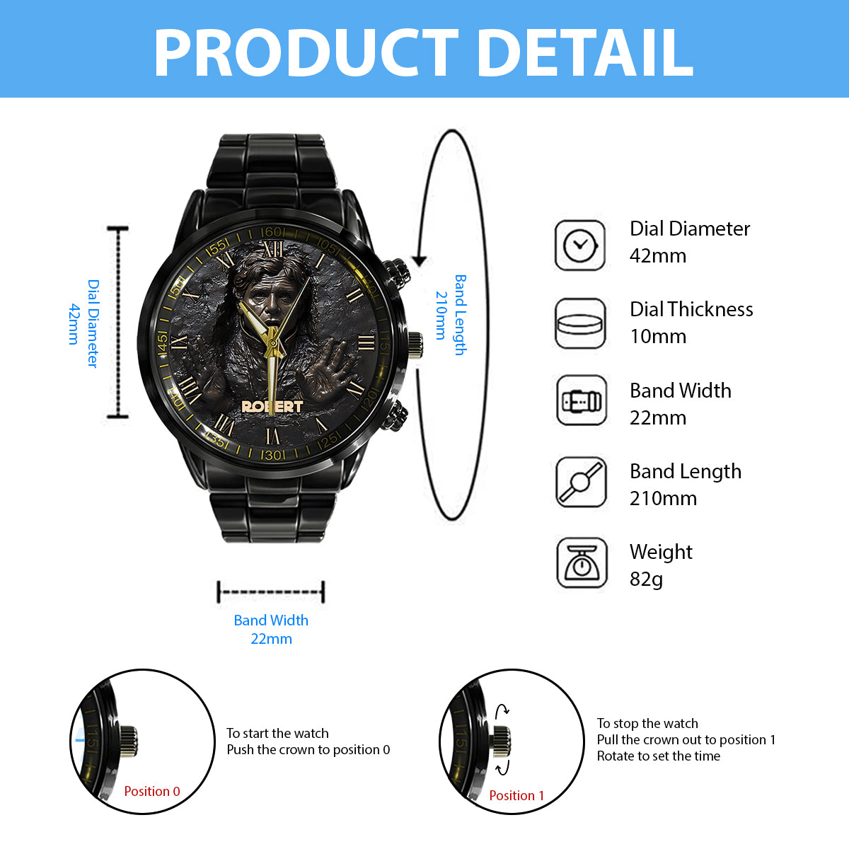 Frozen Timepiece - Personalized The Force Hand Watch