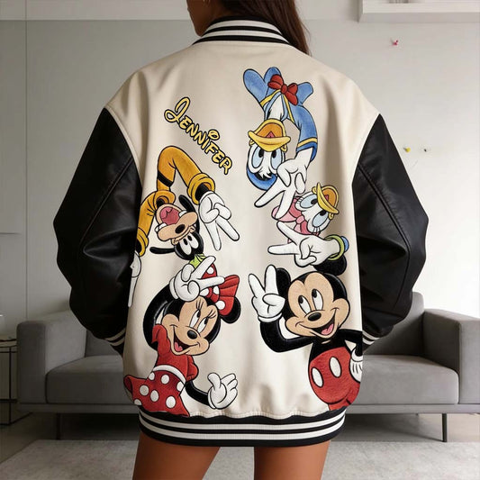 Magical Friends - Personalized Mouse Varsity Jacket