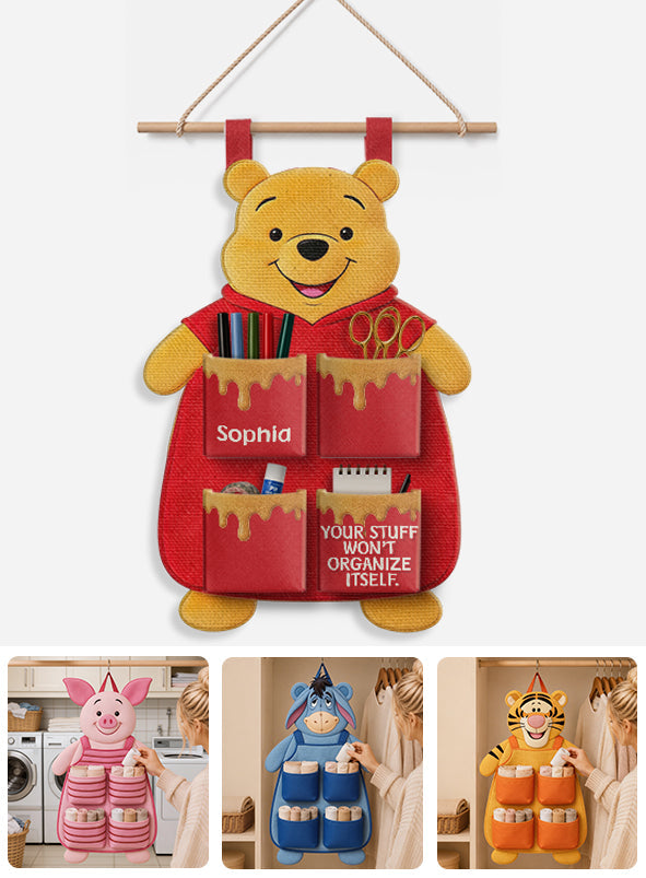 Honey Bear - Personalized Yellow Bear Hanging Organizer