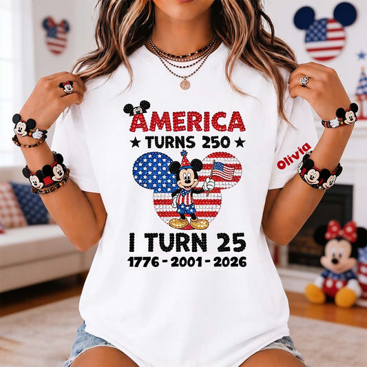 USA Celebration And Birthday - Personalized Mouse All Over Shirt