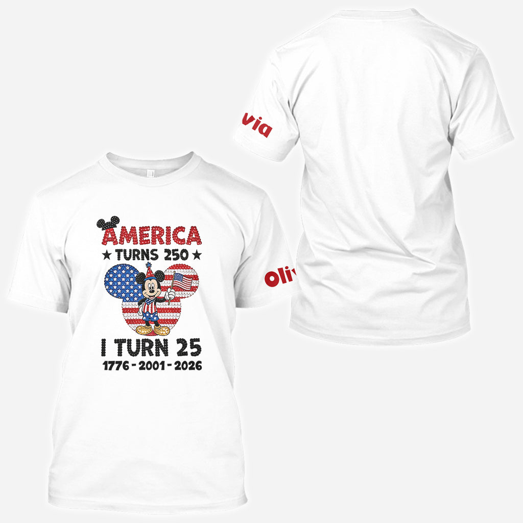 USA Celebration And Birthday - Personalized Mouse All Over Shirt