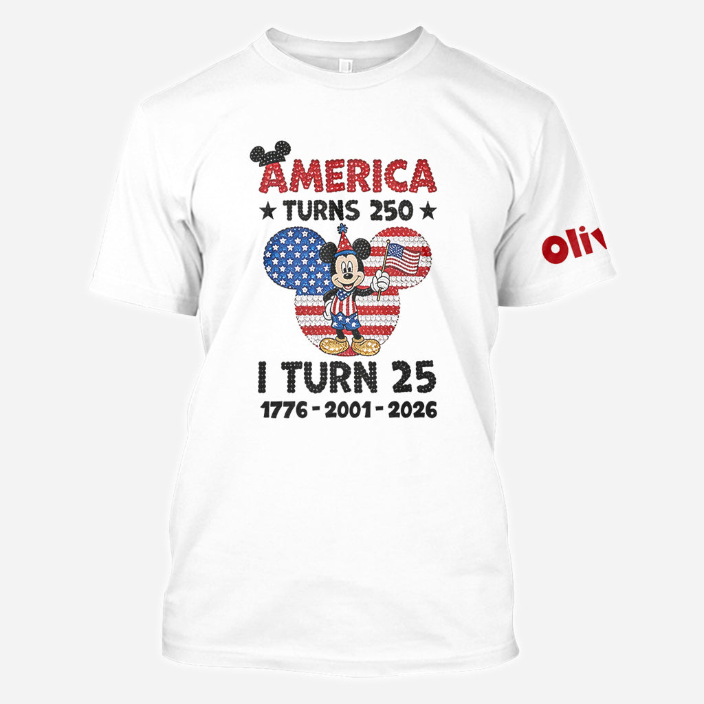 USA Celebration And Birthday - Personalized Mouse All Over Shirt