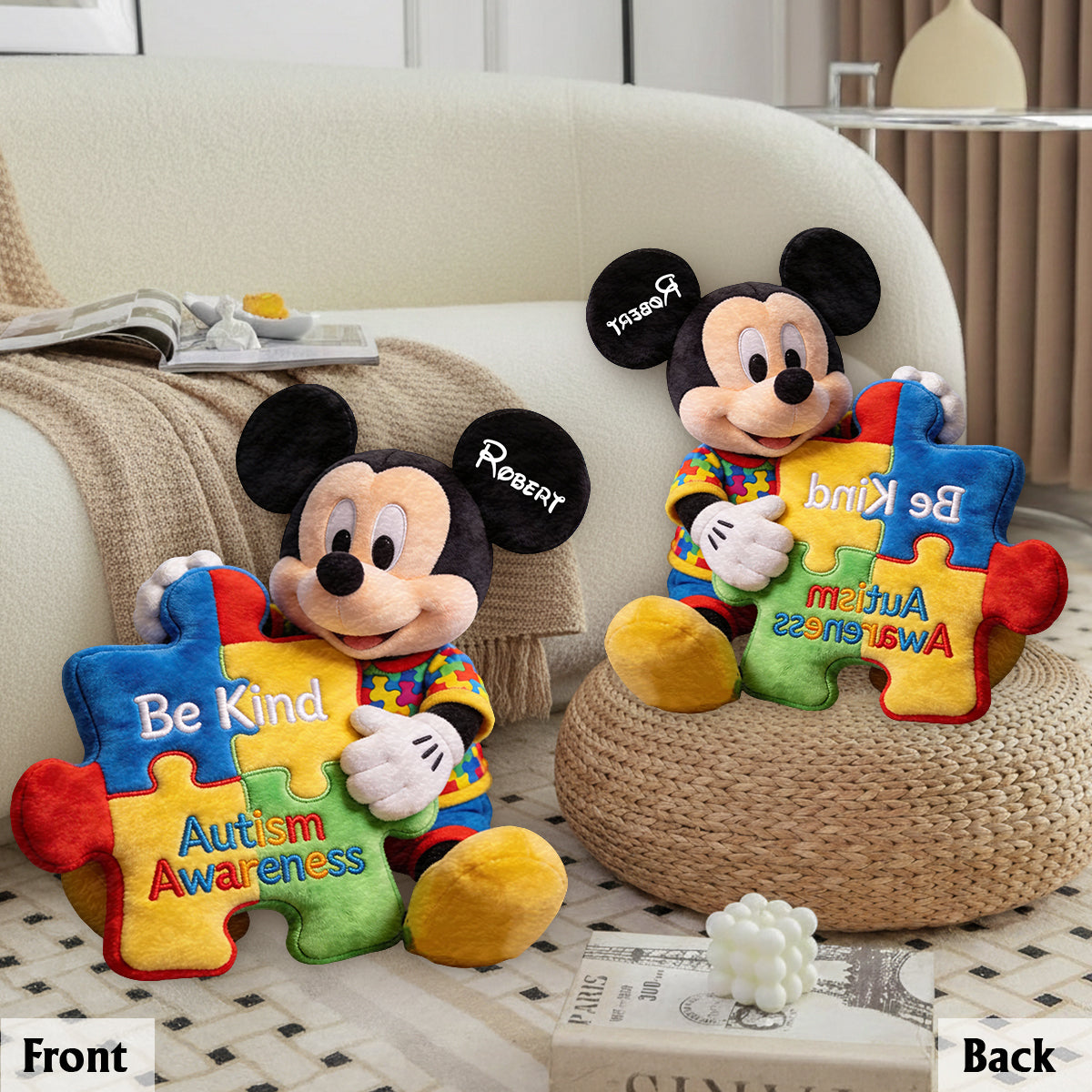 Autism Awareness - Personalized Autism Awareness Premium Faux Fur Pillow