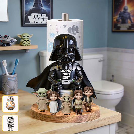 Doing Dad Shit - Personalized The Force Paper Towel Stand