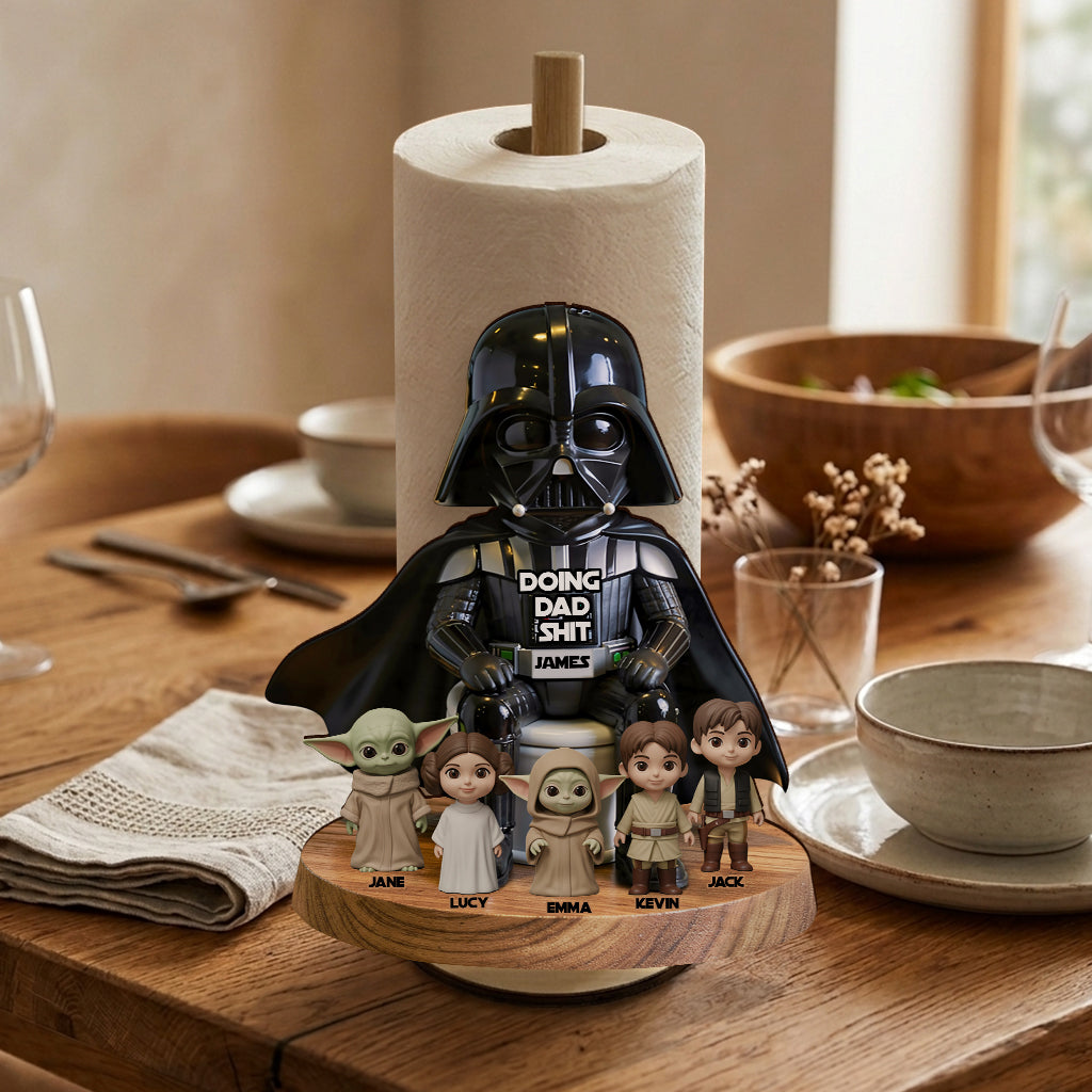 Doing Dad Shit - Personalized The Force Paper Towel Stand