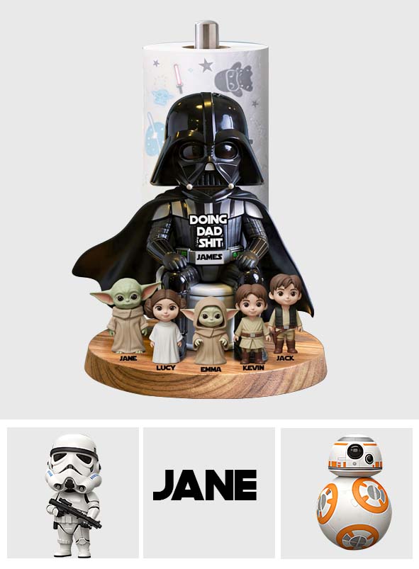 Doing Dad Shit - Personalized The Force Paper Towel Stand