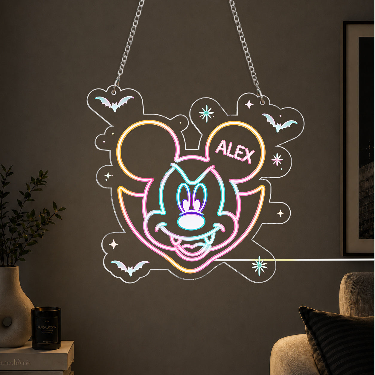 Halloween Vibes - Personalized Mouse Neon LED Light Sign