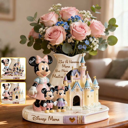 Magical Mom - Personalized Mouse Custom Shape Acrylic Flower Vase