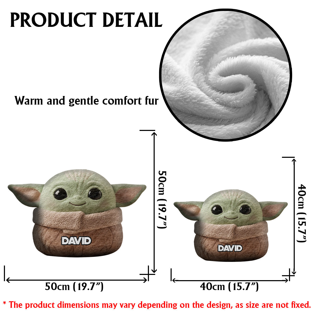 Joy Is The Way - Personalized The Force Faux Fur Shaped Pillow